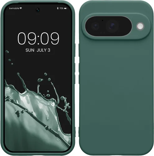 Vista 98 de kwmobile Funda compatible con Google Pixel 9 - Funda protectora delgada de TPU para teléfono - Acabado mate suave - Piedra antigua