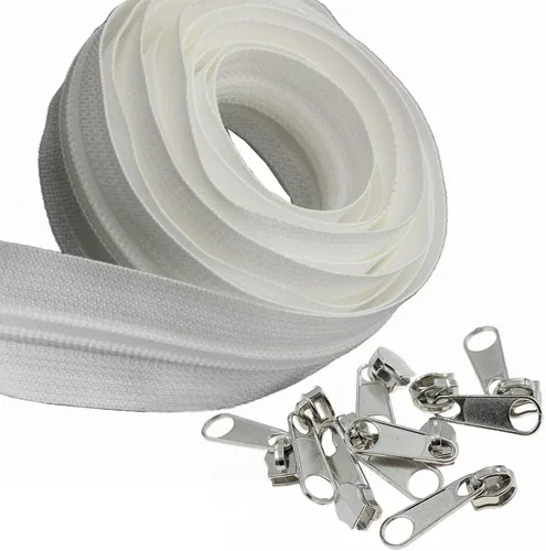 Vista 13 de Leekayer The Yards - Cremalleras de nailon beige #3 para coser, 10 yardas con 25 deslizadores para manualidades, bolsas de costura a medida