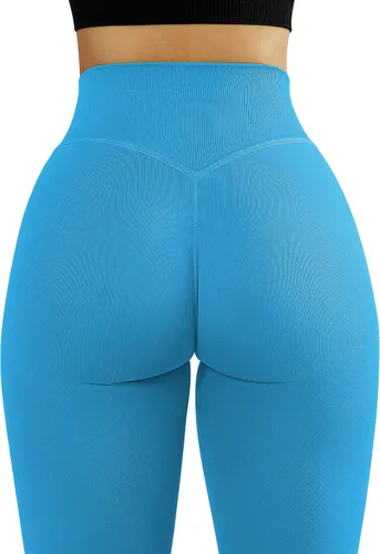 Vista 3 de MOOSLOVER - Leggings de entrenamiento levanta glúteos sin costuras, de cintura alta para mujer. Pantalones para yoga ajustados de compresión