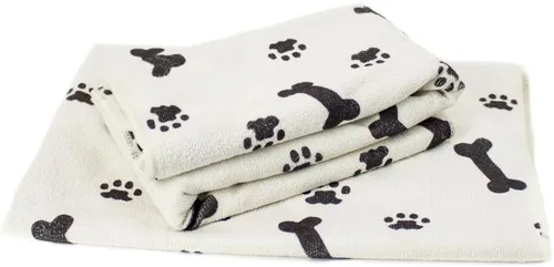Vista 2 de Paño para mascota de microfibra, paquete de 5, (tamaño: 16 x 16 pulgadas), toallas de limpieza absorbentes Soft Terry