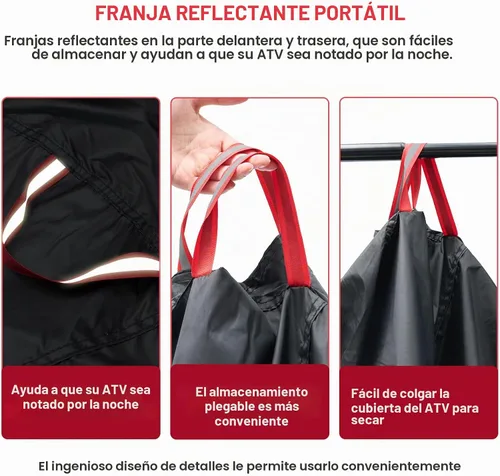 Vista 5 de NEVERLAND Cubierta Impermeable para ATV al Aire Libre - Cubierta para Cuatrimoto de Servicio Pesado Resistente a Desgarros Cubiertas para Vehículos