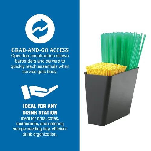 Vista 3 de Carlisle FoodService Products L1035 - Caddie para palitos de agitación, 5 pulgadas de ancho x 4-1/2 pulgadas de alto x 3 pulgadas de profundidad