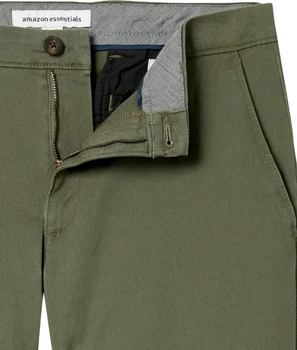 Vista 4 de Tienda Essentials - Pantalones caqui de corte ajustado, elásticos, informales, para hombre