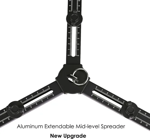 Vista 3 de MagicLine Trípode de video de aluminio de 70.9 pulgadas, soporte de trípode de cámara resistente con 2 asas y cabezal de fluido de 360° y esparcidor