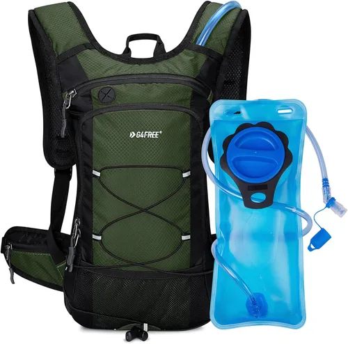 Vista 8 de G4Free Mochila de hidratación aislada con vejiga libre de BPA de 2L para correr al aire libre, senderismo, ciclismo, camping