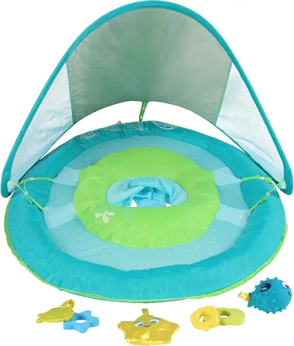 Vista 10 de Swimways Primavera Flotador Sun Canopy Incluye 5 ata juguetes para bebés y reutilizable bolsa de transporte