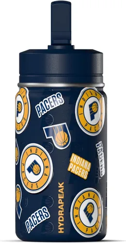 Vista 12 de Hydrapeak x NBA Botella de agua mini de 14 onzas oficialmente licenciada de los Atlanta Hawks para niños con tapa con popote y asa, reutilizable