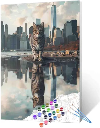 Vista 35 de Paquete de 6 pinturas por números para mujeres sudafricanas para adultos, principiantes, músicos negros, kits de pintura al óleo sobre lienzo