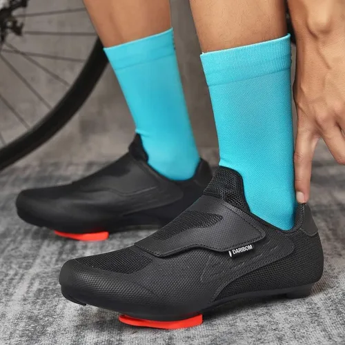 Vista 5 de Zapatos de ciclismo unisex compatibles con zapatos Peloton, zapatos de ciclismo de carretera para interiores para hombres y mujeres, preinstalados
