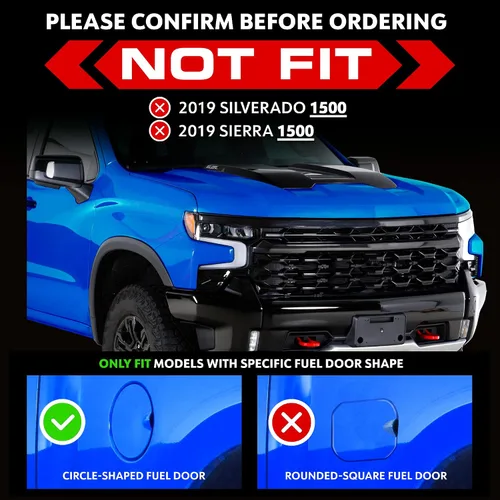 Vista 4 de Tyger Auto Estribos elevadores de 6 pulgadas compatibles con Chevy Silverado GMC Sierra 1500 2007-2018; 2007-2019 2500 3500HD; 2019 LD/Limited