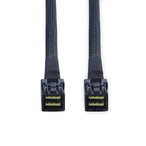 Vista 4 de 10Gtek SFF-8643 a SFF-8643 12G Mini SAS HD Cable interno con banda lateral, para placa trasera NVMe/controlador RAID, 100 ohmios, recto a recto, 1.0