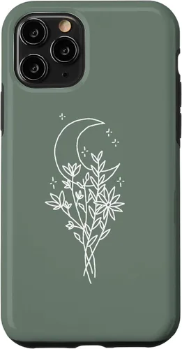 Vista 29 de Funda botánica de flores silvestres para iPhone 16 verde salvia