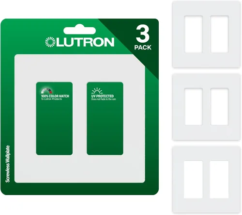 Vista 24 de Lutron Claro - Placa de cubierta para interruptor de luz, placa de pared de 2 posiciones, para interruptores de luz decorativos, cubierta