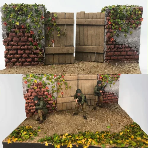 Vista 4 de FOIMAS Hojas de simulación de hojas en miniatura realistas para bricolaje, modelo ferroviario, jardín, diorama, paisaje, diseño de paisaje, paquete