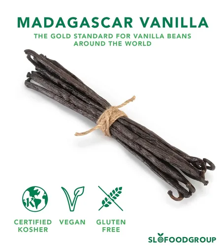 Vista 2 de Slofoodgroup - Granos de vainilla de Madagascar - Extracto de vainas de vainilla de grado B - 8 onzas - Planifolia de vainilla bourbon de grado