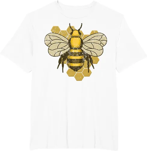 Vista 70 de Retro Beekeeper Beekeeper Honey Bumblebee Vintage Saves Bees T-Shirt Asphalt Grey