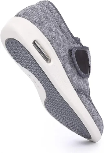 Vista 2 de Elitechoice Zapatos para diabéticos para hombres, zapatos para diabéticos de ancho ancho, cierre ajustable, ligeros, transpirables, pies hinchados