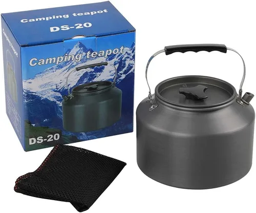 Vista 6 de Aluminio 2L al aire libre camping senderismo hervidor cafetera portátil tetera compacta y ligera
