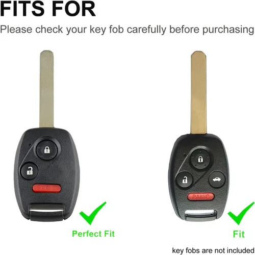 Vista 2 de Funda para llavero Honda con llavero de TPU suave para llave de automóvil, compatible con Honda Accord/Civic/CR-V/Fit/Odyssey/Pilot/Ridgeline/CR-Z