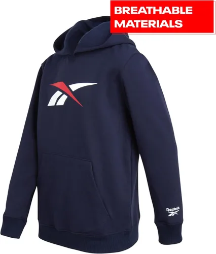 Vista 2 de Reebok Sudadera para niños Sudadera con capucha Active Fleece Pullover (Talla 4-20)