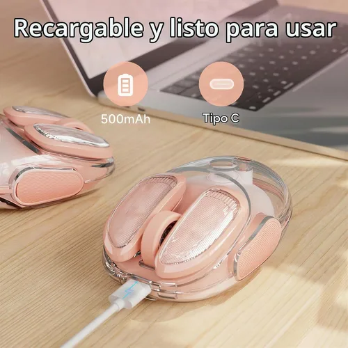 Vista 5 de Wireless Clear Mouse Dual Mode Bluetooth & 2.4G Silent Clicks Mice-Gradient Gradiente