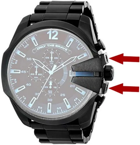 Vista 3 de Tornillo de reloj de acero para reloj diesel cronógrafo hombre reloj corona puente proteger el tornillo del reloj