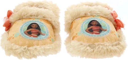 Vista 2 de Disney Moana - Pantuflas de felpa para niña pequeña con piel sintética 11-12 M EE UU para niño pequeño coral Coral