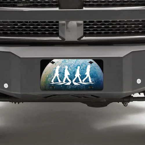 Vista 5 de Beatles Abbey Road Crosswalk Space Band Álbum de vinilo icónico Abbey Road Crosswalk Merchandise Memorabilia UV Full Color Matrícula Aluminio UV009