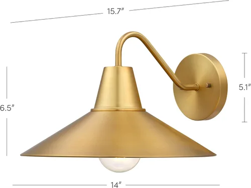 Vista 4 de [Usado] Nathan James Zemi - Aplique de pared vintage moderno de mediados de siglo, aplique de pared para sala de estar o lámpara de pared de noche