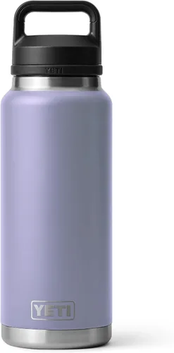 Vista 12 de YETI Rambler - Botella de 36 onzas, aislada al vacío, a prueba de fugas, de acero inoxidable con tapón para sorbos Aislamiento al vacío Azul marino