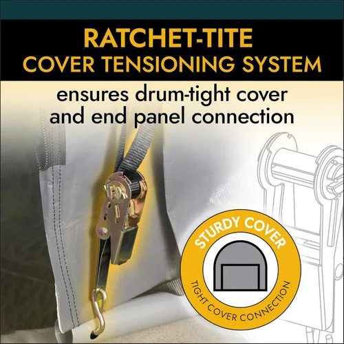 Vista 5 de ShelterLogic AutoShelter - Cochera instantánea con marco de acero y cubierta ripstop impermeable y resistente a los rayos UV, toldo redondo de 3 x