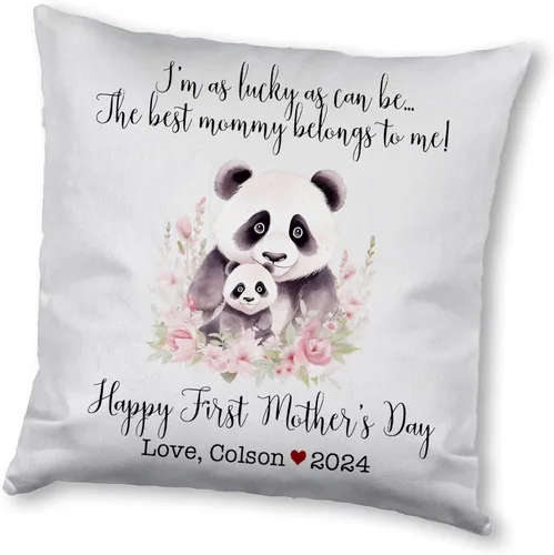 Vista 10 de Generic Panda, funda de almohada personalizada para el primer día de la madre, funda de almohada personalizada para el día de la madre, regalo