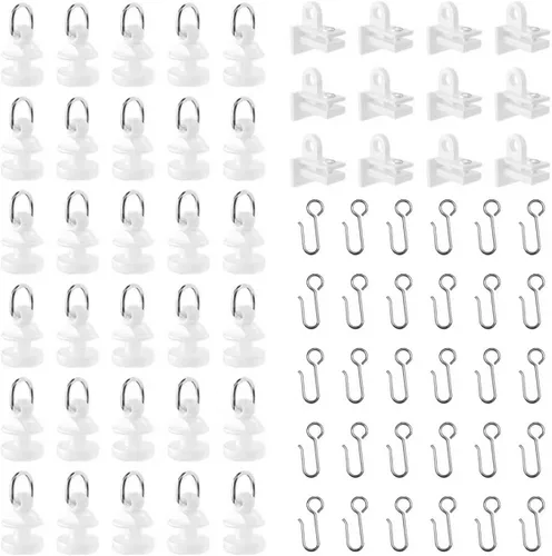 Vista 9 de Riel de cortina de techo autoadhesivo (4.72 pies, 4.7 ft, blanco) para montaje en pared suave, sin tornillos, cortinas adhesivas