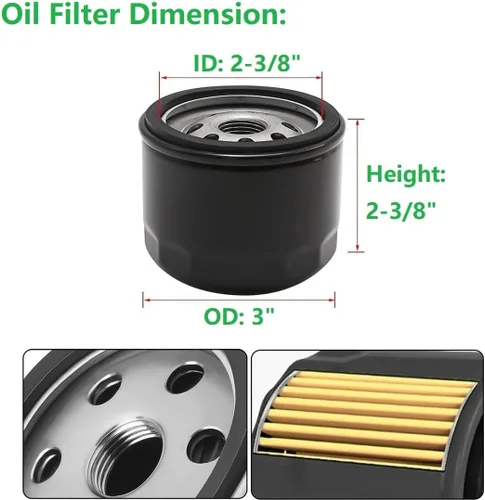 Vista 7 de 499486 499486S Filtro de aire LA135 Tune Up Kit de servicio de mantenimiento para John Deer-e LA120 LA130 LA140 LA150 L120 LA145 D130 D140 GY20575