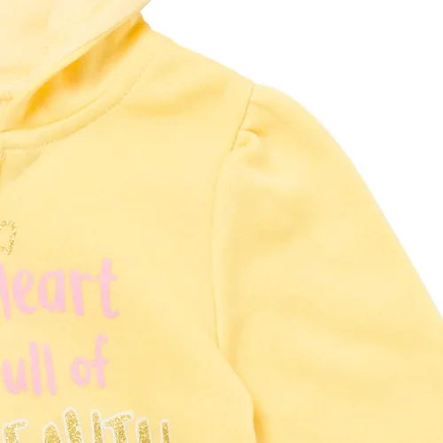 Vista 4 de Disney Princesa Moana Cenicienta Belle - Sudadera con capucha con cremallera y peplum para niños grandes Naranja