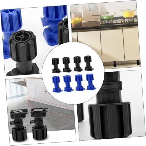 Vista 9 de OSALADI Patas de sofá ajustables para gabinete, patas de sofá, patas de mesa de metal, patas de silla, patas ajustables para muebles, almohadillas