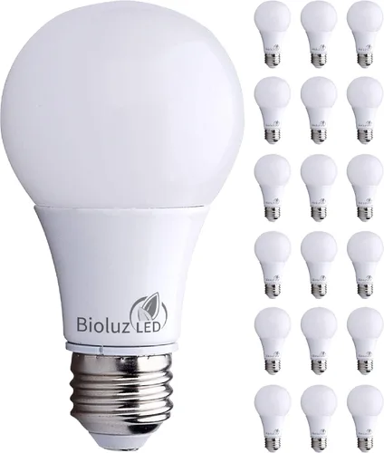 Vista 8 de Bioluz LED Luces para dormitorio, equivalentes a bombillas LED de 60 W, 2700 K blanco cálido, bombillas LED A19 no regulables de 9 W, bombilla LED