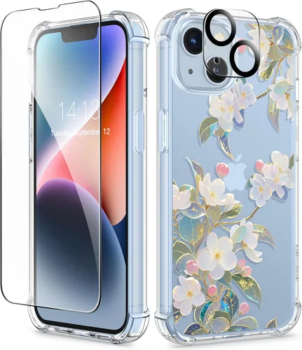 Vista 38 de GVIEWIN - Funda para iPhone 11 con protector de pantalla + protector de lente de cámara, cubierta protectora transparente suave de poliuretano