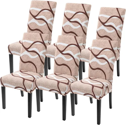 Vista 61 de SearchI Juego de 2 fundas elásticas para sillas Parsons de comedor, fundas elásticas con estampado de elastano, extraíbles, lavables, fundas