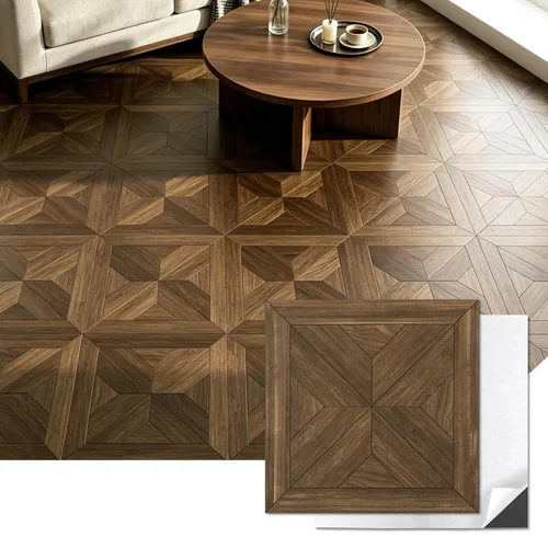 Vista 15 de Art3d Azulejos de vinilo para pegar y desprender 30 unidades 30 x 30 cm, Suelos autoadhesivos impermeables con aspecto de tablones de madera