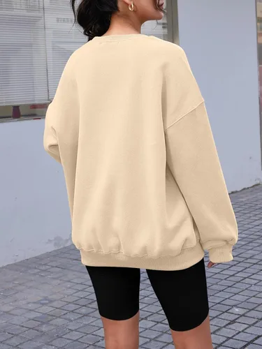 Vista 2 de AUTOMET Sudaderas con capucha para mujer, cuello redondo, suéteres de gran tamaño, informales, suaves, ropa de moda de otoño 2024