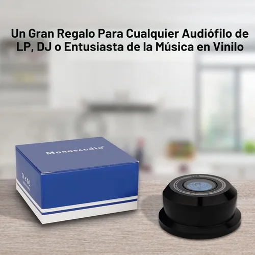 Vista 7 de Monosadio - Estabilizador de peso 3 en 1 de 50 Hz, tocadiscos de audiófilo, peso de 11.29 oz, tocadiscos de aluminio para discos de vinilo con nivel