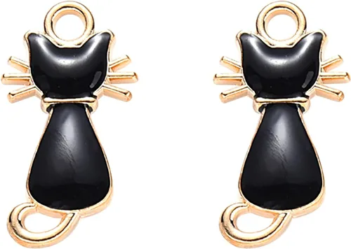 Vista 11 de DanLingJewelry Dijes de esmalte mini colgantes de esmalte para hacer joyas y bricolaje, Metal