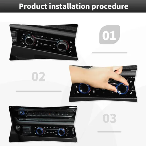 Vista 4 de CheroCar Kit de moldura de perilla de control para Chevy Silverado GMC Sierra1500 LT y superiores 2022-2025, para 2024-2025 2500HD/3500HD LT
