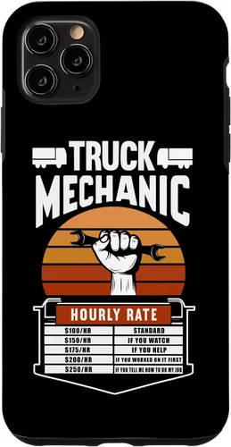 Vista 11 de Funda para mecánico de camiones para iPhone 15 con tarifa laboral por hora
