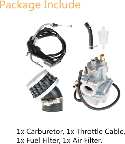 Vista 4 de WFLNHB Repuesto de carburador para Yamaha PW80 Y-Zinger Big Wheel 80 BW80 Dirt Bike con cable de acelerador de filtro de aire