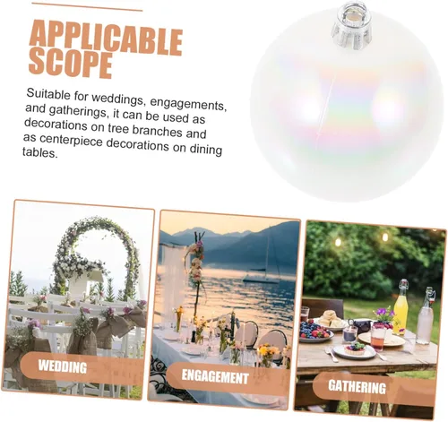 Vista 2 de BESPORTBLE 12 adornos de bola de Navidad para árbol, esferas colgantes decorativas, inastillables, decoración de árbol de Navidad para fiestas