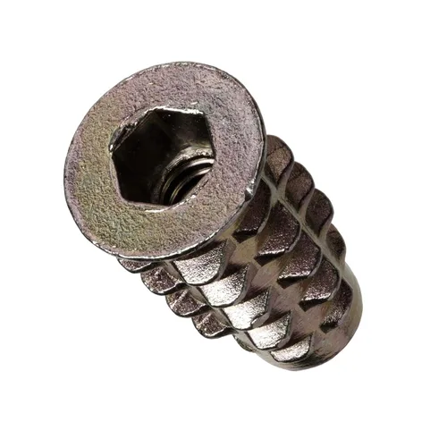 Vista 9 de E-Z LOK Inserto roscado para madera blanda, insertos de rosca hexagonal de zinc 10-32 roscas internas, 0.394 pulgadas de longitud, paquete de 50