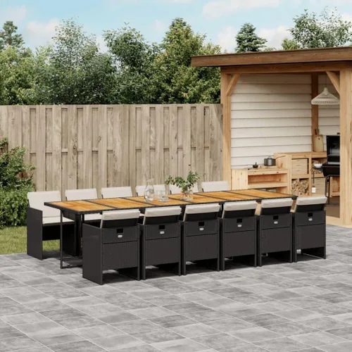 Vista 32 de Juego de comedor de patio de 5 piezas, muebles de exterior sintético de ratán beige, mesa rectangular con 4 sillas, resistente a la intemperie