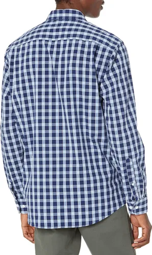 Vista 2 de Tienda Essentials Camisa de popelina para hombre informal de manga larga con ajuste regular